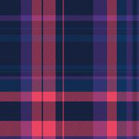 Vibrant pink and purple plaid pattern on a deep navy background. Perfect for textile design, fashion, website backgrounds, or any project needing a bold, stylish texture. vector
