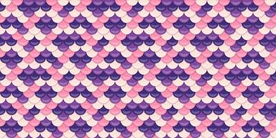 Seamless mermaid scales pattern in pink and purple. Perfect for textile design, wrapping paper, or whimsical backgrounds. Elegant, playful, and versatile design. vector