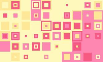 Abstract pastel pink and yellow square pattern background. Geometric design ideal for website banners, presentations, or playful branding. vector