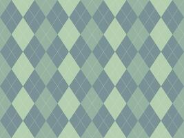 Elegant argyle pattern in soft green and blue hues. Perfect for backgrounds, textiles, or website design. vector