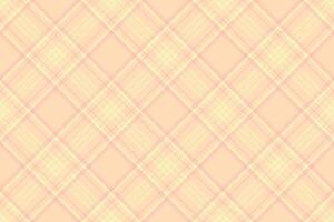 Subtle pastel peach and cream diagonal plaid pattern. Elegant, seamless texture ideal for backgrounds, website design, or textile prints. Creates a soft, sophisticated aesthetic. vector