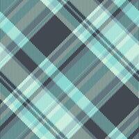 Abstract teal and grey plaid pattern. Modern geometric design perfect for textile prints, website backgrounds, or fashion illustrations. vector