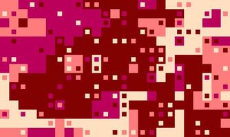 Abstract pixel art background. Vibrant shades of red, pink beige create a dynamic, textured design. Ideal for websites, presentations, and modern branding. vector
