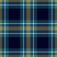 Seamless teal, olive, and navy plaid pattern. Ideal for textile design, fashion, and website backgrounds. Evokes a sense of classic style and sophisticated simplicity. vector