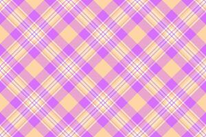 Pastel plaid pattern in soft purple and peach. Perfect for textile design, scrapbooking, website backgrounds, or any project needing a sweet, delicate aesthetic. vector