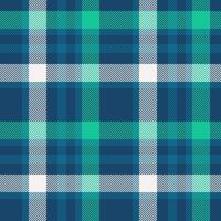 60s background fabric texture, vibrant tartan plaid textile. Uniform pattern seamless check in cyan and white colors. vector