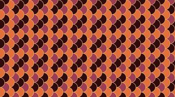 Abstract geometric pattern featuring overlapping semicircles in rich autumnal tones. Creates a visually appealing texture, ideal for backgrounds, website designs, or textile prints. vector