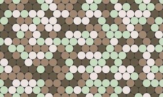 Abstract geometric pattern of overlapping circles in muted earth tones. Creates a subtle, textured background ideal for websites, branding, or print design. Evokes a sense of calm and sophistication. vector
