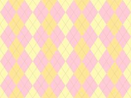 Sweet pastel pink and yellow argyle pattern. Perfect for backgrounds, textiles, or stationery design. A charming, playful, and versatile design for projects needing a touch of soft elegance. vector