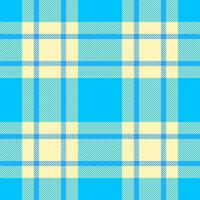 Printout texture tartan fabric, new york seamless pattern plaid. Cultural check textile background in light and deep sky blue colors. vector