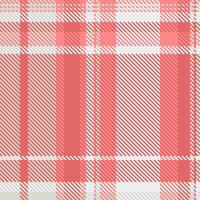 Hunter plaid texture background, production tartan textile . Colour seamless fabric check pattern in red and white colors. vector
