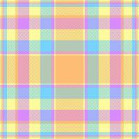 Delightful pastel plaid pattern, perfect for textile design, scrapbooking, or website backgrounds. This cheerful, soft color palette evokes feelings of joy and spring. vector