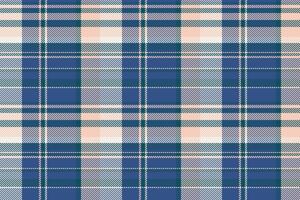 Xmas tartan textile pattern, 2025 check seamless. Colorful background plaid fabric texture in blue and cyan colors. vector