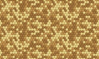 Abstract beige and brown hexagon pattern. Modern geometric texture ideal for website backgrounds, textile designs, or camouflage concepts. vector