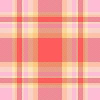 Scottish check plaid textile, bedroom background fabric tartan. National pattern seamless texture in red and light colors. vector