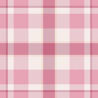 Elegant pink and cream plaid pattern. Perfect for textile design, fashion, scrapbooking, or website backgrounds. Subtle texture adds visual interest. vector