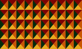A pattern with red, green and yellow triangles vector