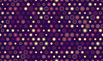 Vibrant abstract pattern featuring scattered circles in varying shades of purple, pink, and yellow. vector