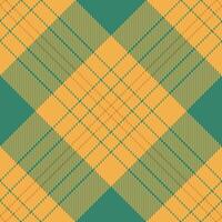 Man seamless texture check, new york background plaid pattern. Idea fabric tartan textile in amber and teal colors. vector