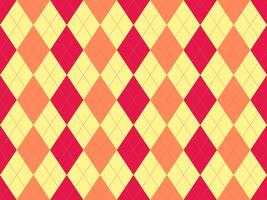 Vibrant argyle pattern in warm tones. Perfect for backgrounds, textiles, or website design. This cheerful, geometric design evokes feelings of sophistication and playfulness. vector