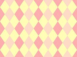 Sweet pastel pink and yellow argyle pattern. Perfect for backgrounds, textiles, packaging, or feminine branding. A charming and versatile design with a touch of vintage elegance. vector