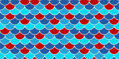 Vibrant red blue fish scale pattern. Perfect for textile designs, website backgrounds, or playful branding. This seamless texture offers a bold, geometric aesthetic with a playful, aquatic feel. vector