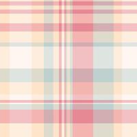 Dress background tartan texture, blanket fabric pattern plaid. Aged textile seamless check in light and bisque colors. vector