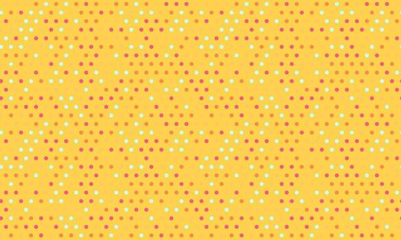 Vibrant yellow background with a subtle, repeating pattern of tiny colorful dots. Perfect for website backgrounds, playful presentations, or adding a touch of retromodern style to your designs. vector