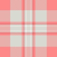 Elegant coral and beige plaid pattern. Perfect for textile design, fashion, wallpaper, or website backgrounds. Subtle texture evokes warmth and sophistication. vector