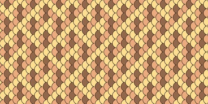 Abstract geometric seamless pattern with overlapping scales in earthy tones. Ideal for textile design, wallpaper, website backgrounds, and packaging. vector