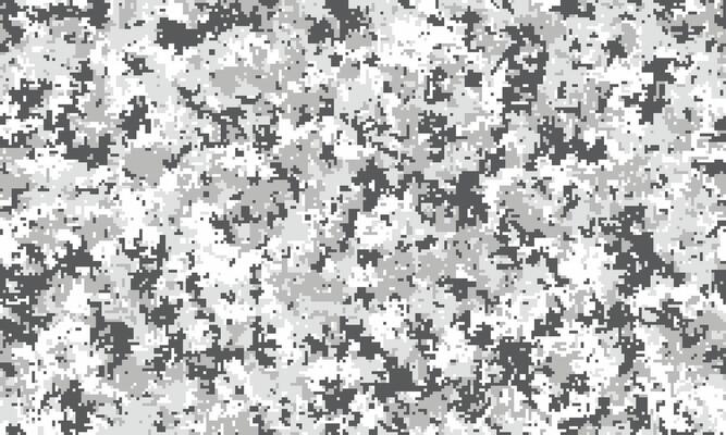 Abstract grayscale camouflage pattern. Perfect for backgrounds, textiles, or militarythemed designs. The mottled texture offers a sense of concealment and mystery.