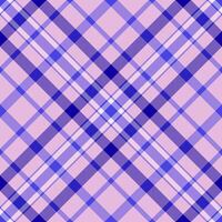Table cloth pattern check tartan, color background plaid texture. Occupation fabric seamless textile in indigo and light colors. vector
