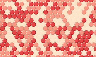 Abstract pink and red circle pattern. Geometric design ideal for website backgrounds, textile prints, or playful branding. The repeating motif creates a visually engaging, modern texture. vector