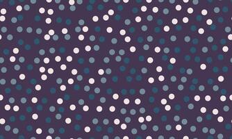 Abstract seamless pattern of scattered dots in shades of teal, white, and dark purple. Perfect for textile design, website backgrounds, or playful branding. vector
