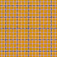 Jersey textile plaid tartan, greeting card fabric texture. Kitchen pattern check background seamless in amber and indigo colors. vector