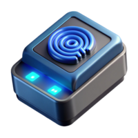 splendid bold futuristic Professional render, isolated cutout, photorealistic biometric scanner with glowing blue light accents, ultra-detailed with Transparent Background sharp png