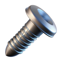 mesmerizing joyful artistic Professional render, isolated cutout, single screw, metal, hyper-specific with Transparent Background high resolution png