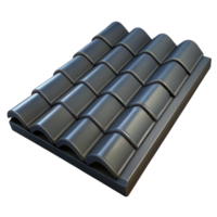 romantic majestic Slate roof tile, dark grey textured with Transparent Background high resolution png