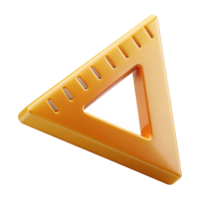 mesmerizing futuristic Architectural scale ruler, triangular with Transparent Background high quality png