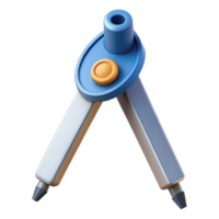 unparalleled abstract Drafting compass, metal precision tool with Transparent Background 8K png