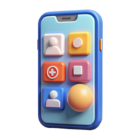 striking nostalgic surreal Smartphone displaying social media app with Transparent Background studio quality png
