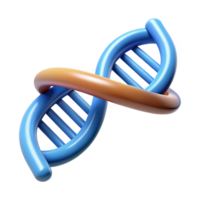 pristine romantic impressionist Hyper-specific, professional render of a single, DNA molecule, scientifically accurate, isolated cutout with Transparent Background flawless png