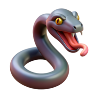radiant joyful retro Slithering snake, forked tongue, with Transparent Background refined png