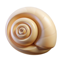 sumptuous rustic Photorealistic, isolated cutout of a single, seashell, spiral shaped with Transparent Background premium png