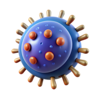 passionate captivating Hyper-specific, professional render of a single, bacteria cell, microscopic detail, isolated cutout with Transparent Background high resolution png