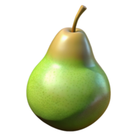 radiant bohemian Photorealistic, ultra-detailed, hyper-specific professional render of a single ripe Bartlett pear Isolated cutout with Transparent Background sharp png