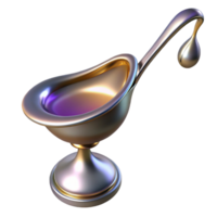 whimsical hypnotic Photorealistic, professional render, isolated cutout of an Art Nouveau absinthe spoon, silver, ornate handle, drip bowl, with Transparent Background elite png