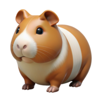 unparalleled abstract Guinea pig, brown and white, with Transparent Background elite png