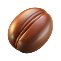playful magnificent Ultra-detailed photorealistic isolated cutout of a single coffee bean with Transparent Background elite png