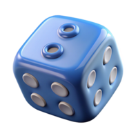 spectacular quintessential Professional render of a single dice, showing the number five Isolated cutout with Transparent Background png
